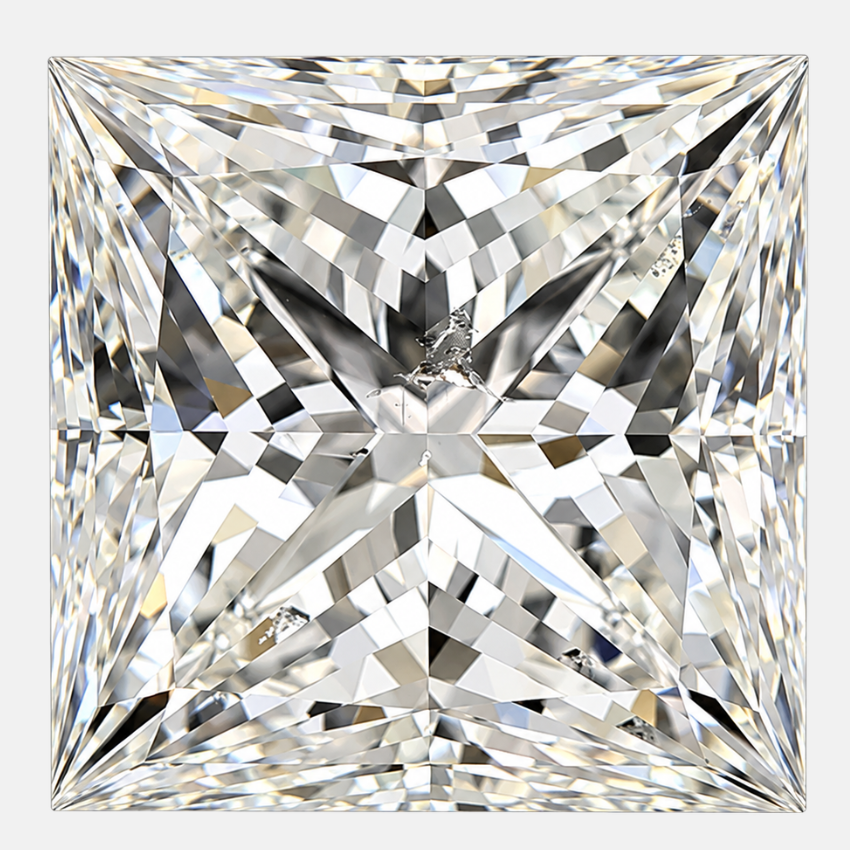1.77 Ct Princess Cut Natural Diamond – I Color, SI2 Clarity | GIA Certified