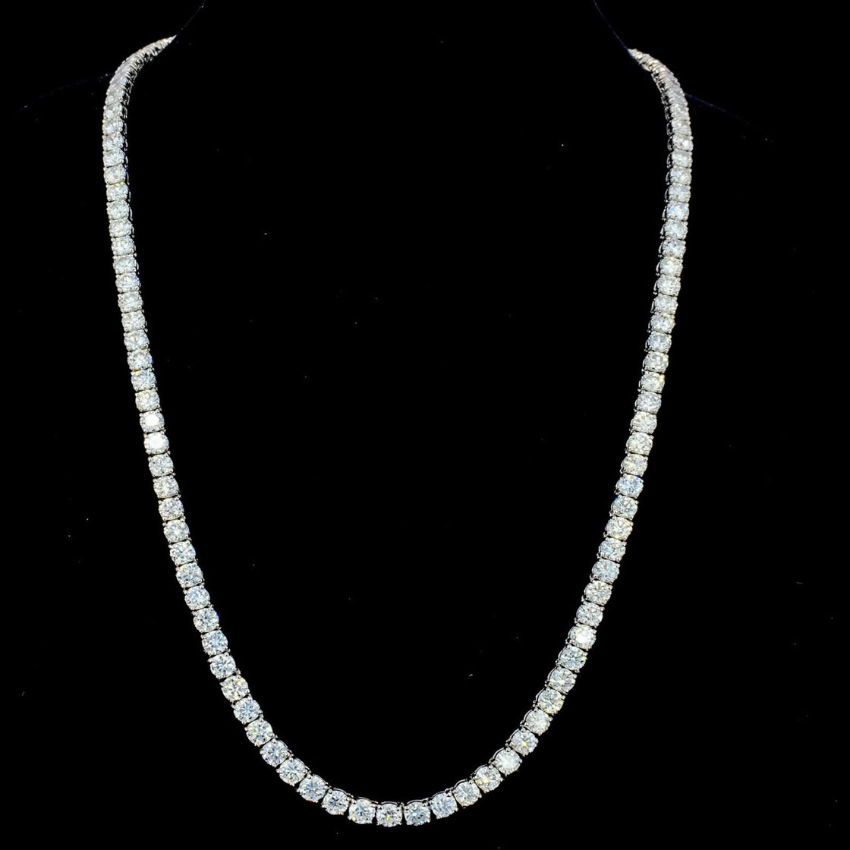 Mirano Jewels TCW 67.20CT 18K Gold Lab Grown Diamond Tennis Necklace