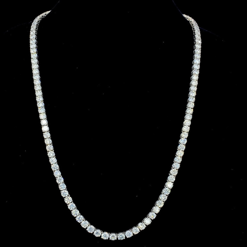 Mirano Jewels TCW 67.20CT 18K Gold Lab Grown Diamond Tennis Necklace
