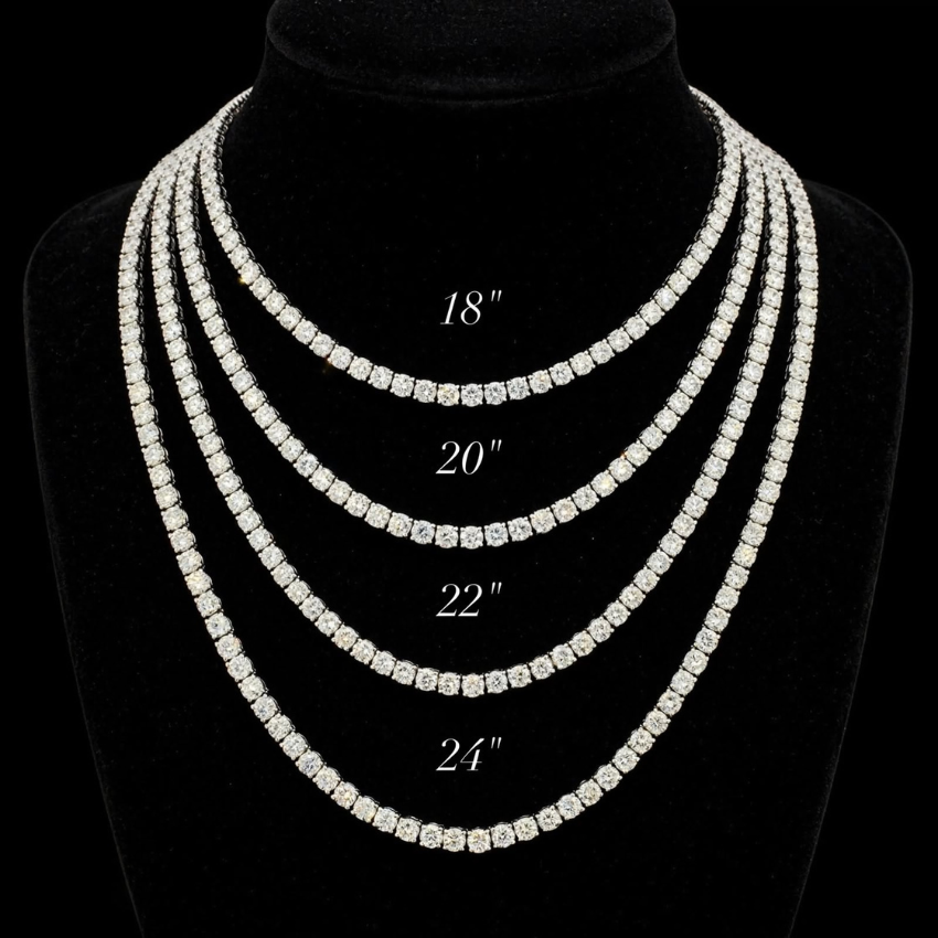 Mirano Jewels Exclusive 18K Gold TCW 32.40CT Lab Diamond Tennis Necklace
