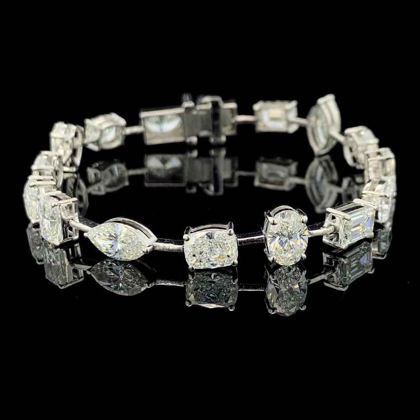 Mirano Jewels TCW 16.40CT DEF VVS-VS Lab Grown Diamond Tennis Bracelet in 14K Gold