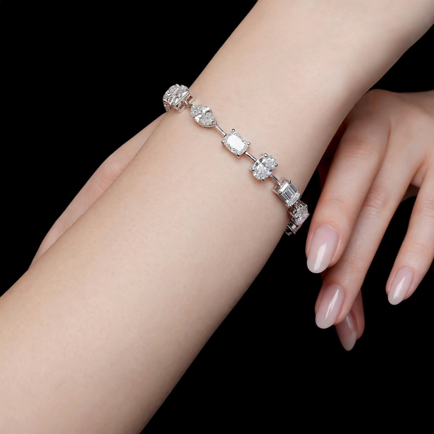 Mirano Jewels TCW 16.40CT DEF VVS-VS Lab Grown Diamond Tennis Bracelet in 14K Gold