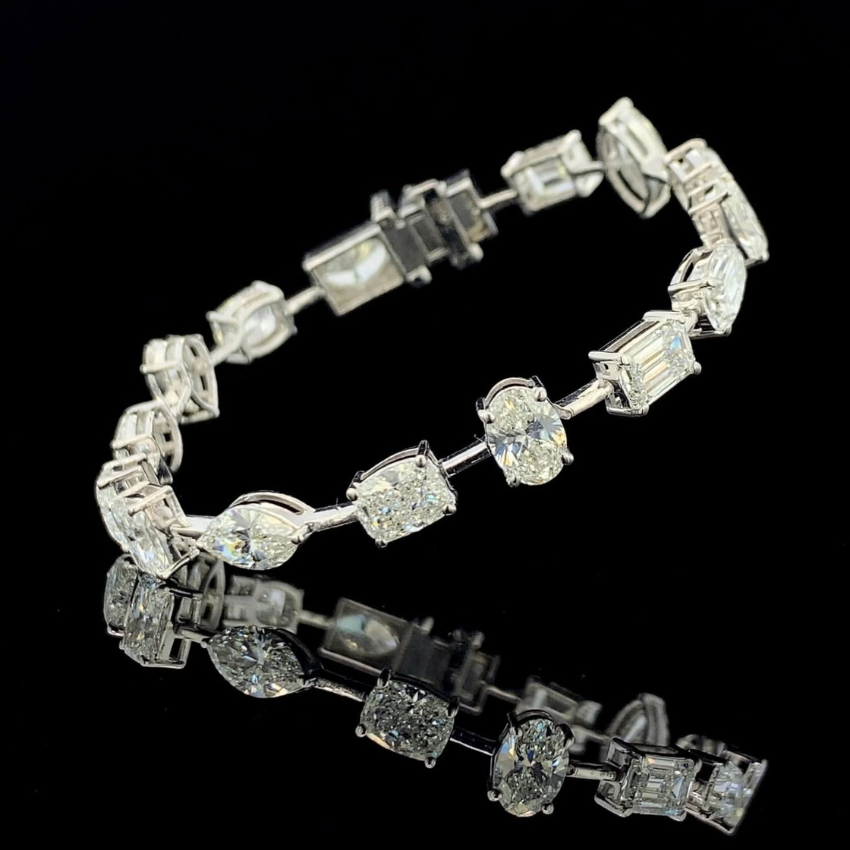 Mirano Jewels TCW 16.40CT DEF VVS-VS Lab Grown Diamond Tennis Bracelet in 14K Gold