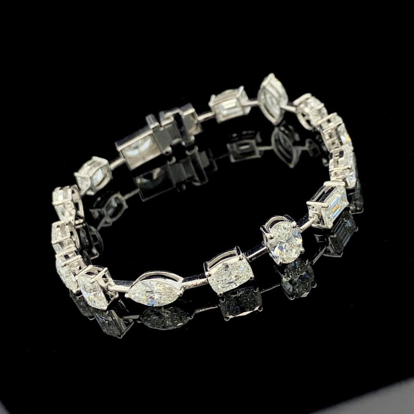 Mirano Jewels TCW 16.40CT DEF VVS-VS Lab Grown Diamond Tennis Bracelet in 14K Gold