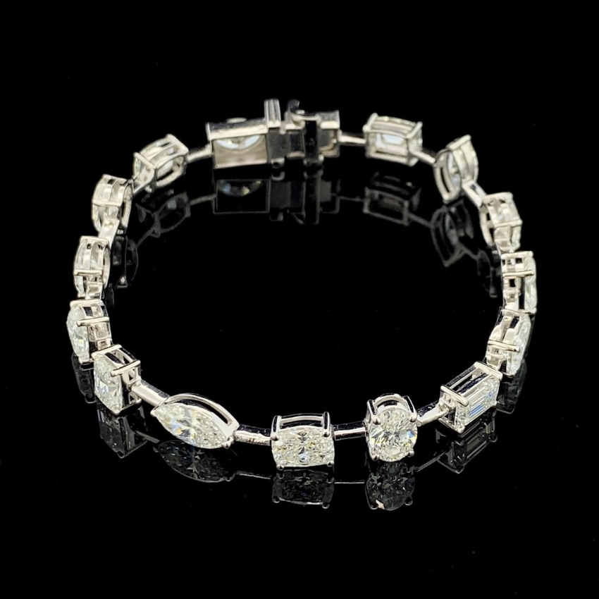 Mirano Jewels TCW 16.40CT DEF VVS-VS Lab Grown Diamond Tennis Bracelet in 14K Gold