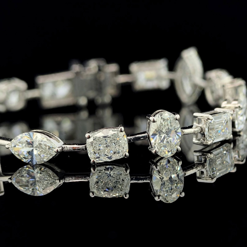 Mirano Jewels TCW 16.40CT DEF VVS-VS Lab Grown Diamond Tennis Bracelet in 14K Gold