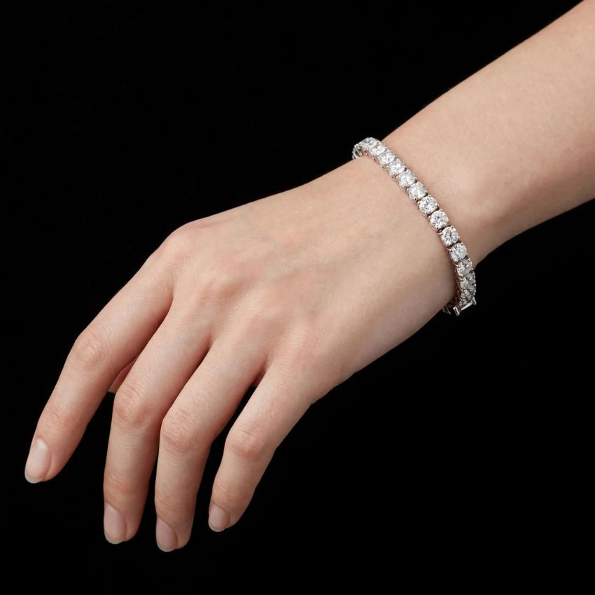 Mirano Jewels TCW 21.00 Carat Lab Grown Diamond Tennis Bracelet in 9K Gold