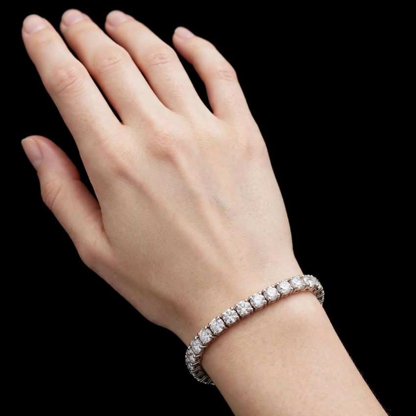 Mirano Jewels TCW 5.20ct Lab Created Diamond Tennis Bracelet in 18K Gold