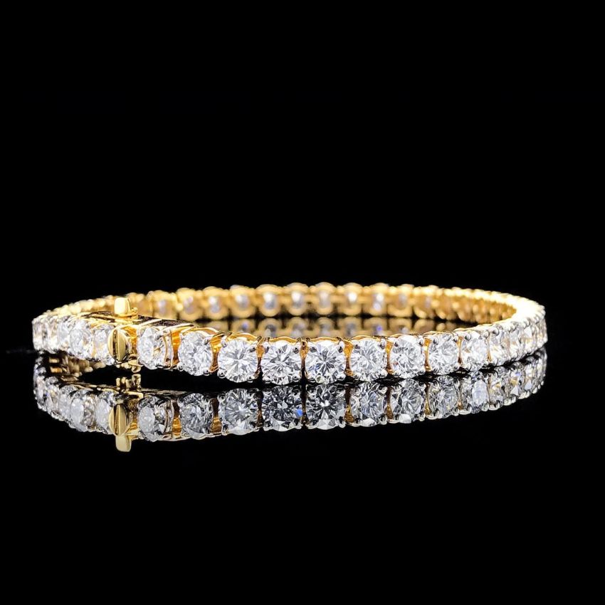 Mirano Jewels TCW 13.20ct Luxury Lab Created Diamond Bracelet in 18K Gold