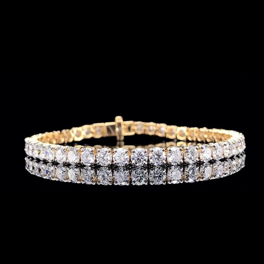 Mirano Jewels TCW 13.20ct Luxury Lab Created Diamond Bracelet in 18K Gold