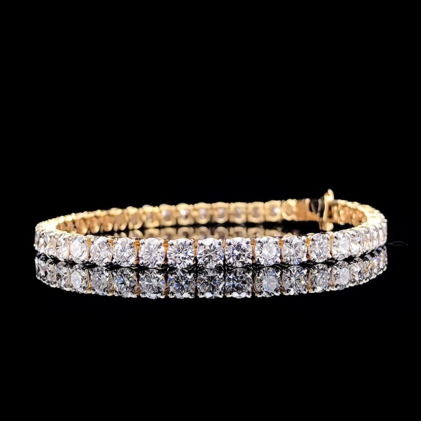 Mirano Jewels TCW 13.20ct Luxury Lab Created Diamond Bracelet in 18K Gold