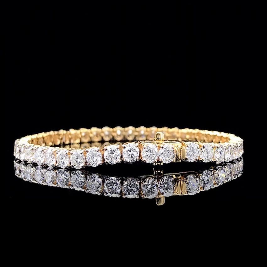Mirano Jewels TCW 13.20ct Luxury Lab Created Diamond Bracelet in 18K Gold