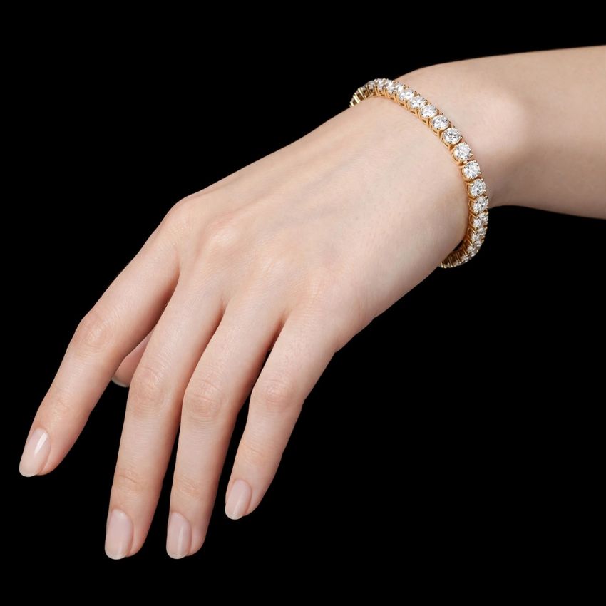 Mirano Jewels TCW 13.20ct Luxury Lab Created Diamond Bracelet in 18K Gold