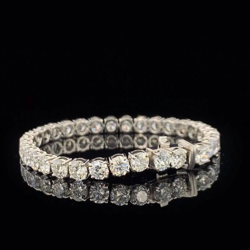 Mirano Jewels TCW 13.20CT Lab Diamond Tennis Bracelet in 14K Gold