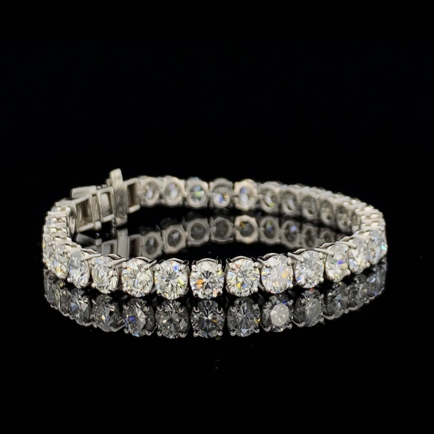 Mirano Jewels TCW 13.20CT Lab Diamond Tennis Bracelet in 14K Gold
