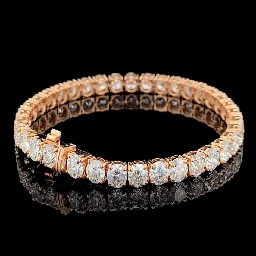 Mirano Jewels TCW 18.60 Carat Luxury Lab Diamond Tennis Bracelet in 18K Gold