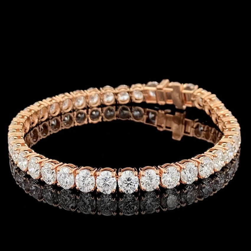 Mirano Jewels TCW 18.60 Carat Luxury Lab Diamond Tennis Bracelet in 18K Gold