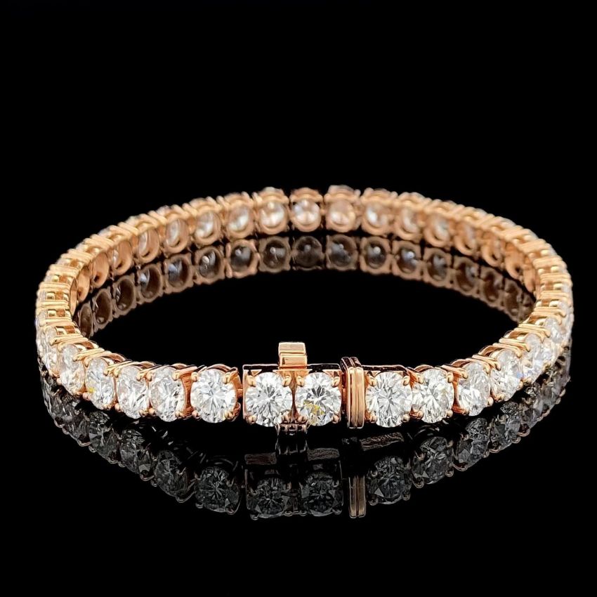 Mirano Jewels TCW 18.60 Carat Luxury Lab Diamond Tennis Bracelet in 18K Gold