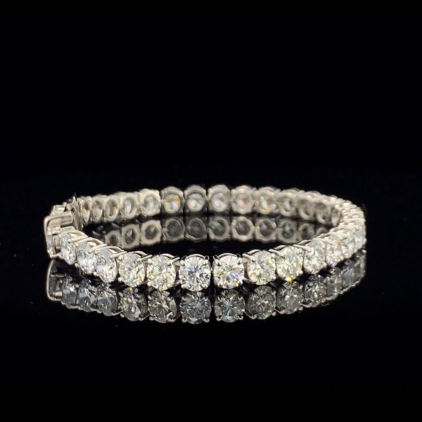 Mirano Jewels TCW 13.20CT Lab Diamond Tennis Bracelet in 14K Gold