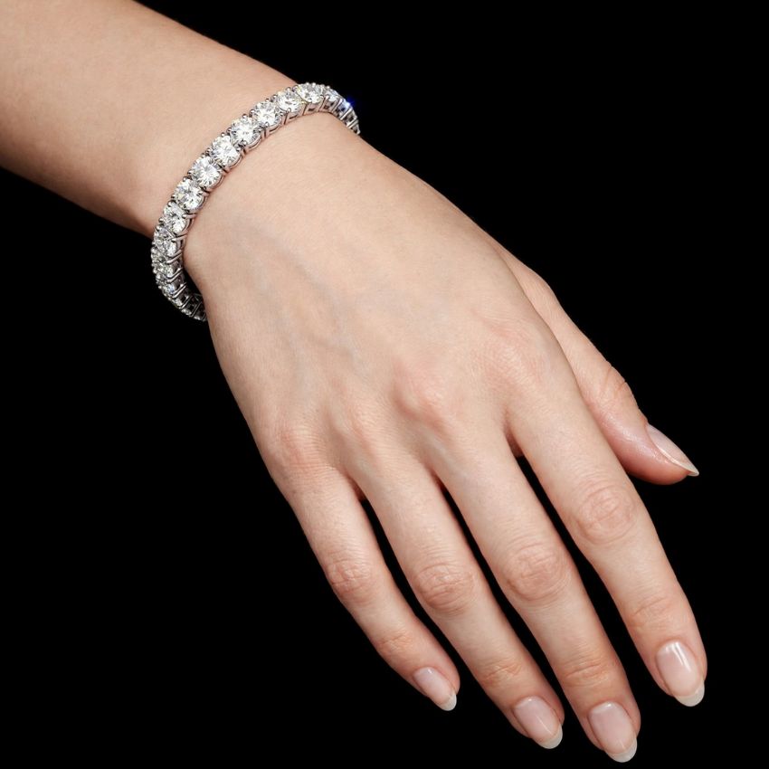 Mirano Jewels TCW 23.20 Carat Lab Grown Diamond Tennis Bracelet in 9K Gold