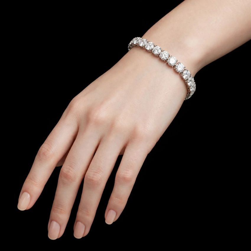 Mirano Jewels TCW 25.20 Carat Lab Grown Diamond Tennis Bracelet in 18K Gold