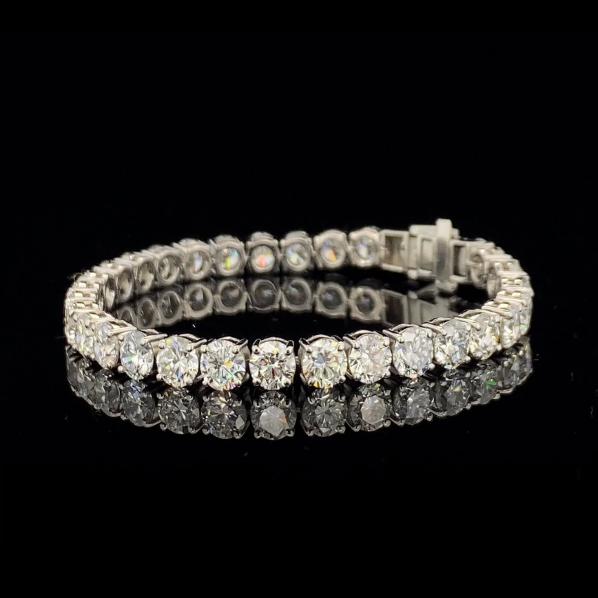 Mirano Jewels TCW 13.20CT Lab Diamond Tennis Bracelet in 14K Gold