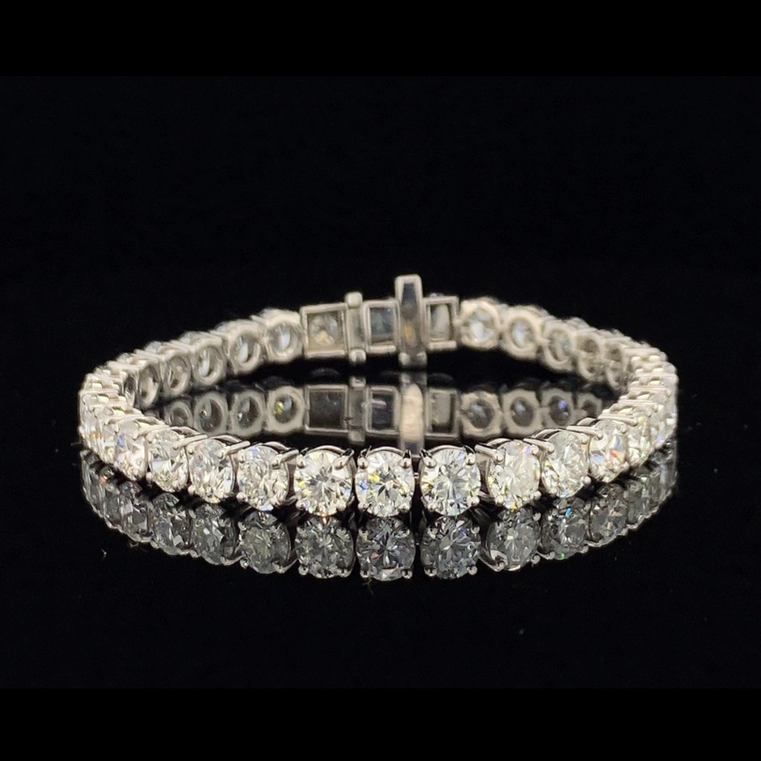 Mirano Jewels TCW 13.20CT Lab Diamond Tennis Bracelet in 14K Gold