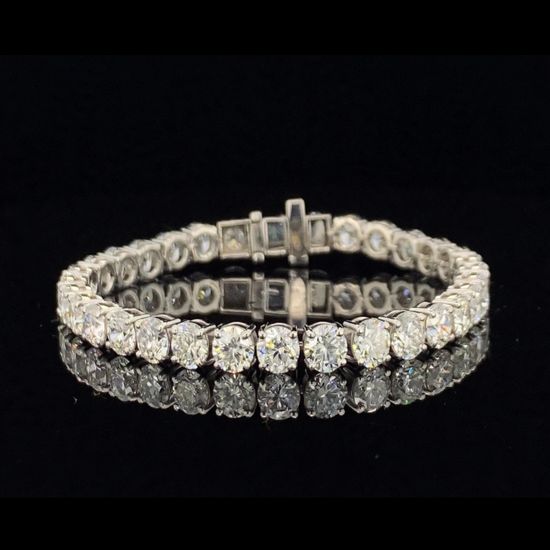 Mirano Jewels TCW 13.20CT Lab Diamond Tennis Bracelet in 14K Gold