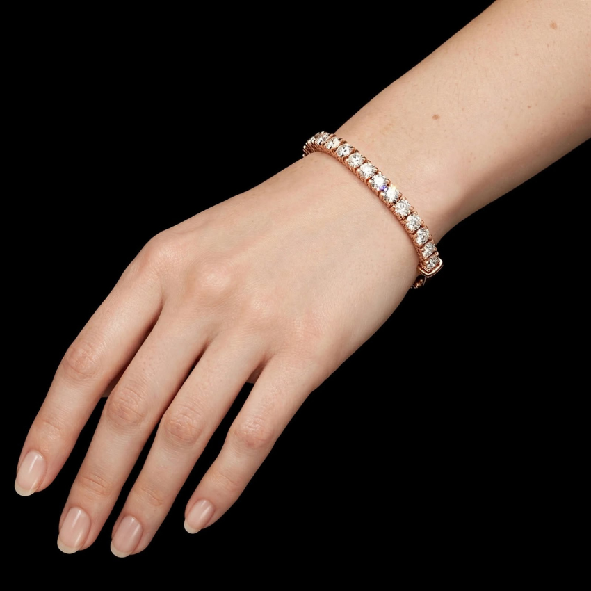 Mirano Jewels TCW 16.00CT Classic Lab Diamond Tennis Bracelet in 14K Gold