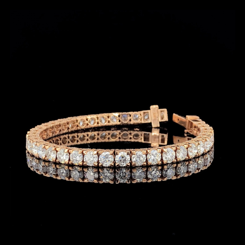 Mirano Jewels TCW 16.00CT Classic Lab Diamond Tennis Bracelet in 14K Gold