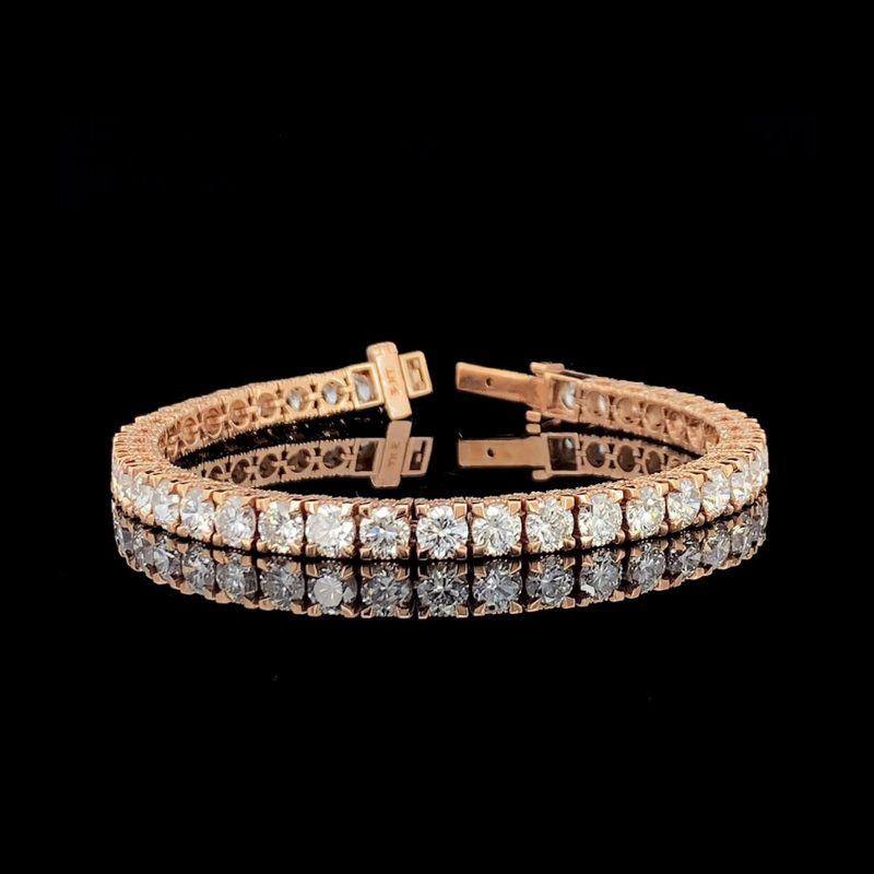 Mirano Jewels TCW 16.00CT Classic Lab Diamond Tennis Bracelet in 14K Gold