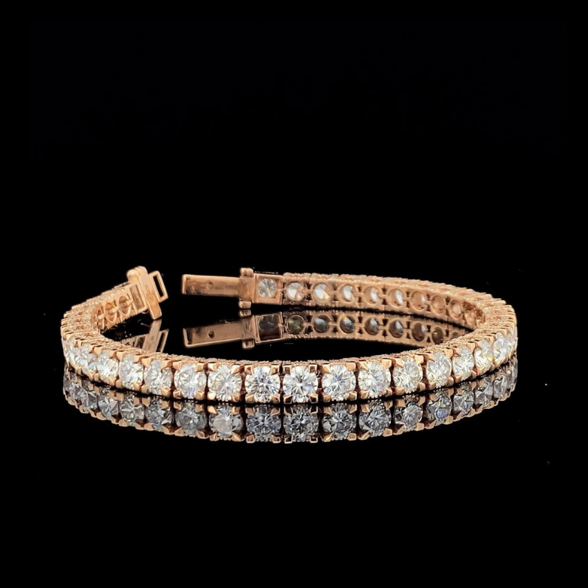 Mirano Jewels TCW 16.00CT Classic Lab Diamond Tennis Bracelet in 14K Gold