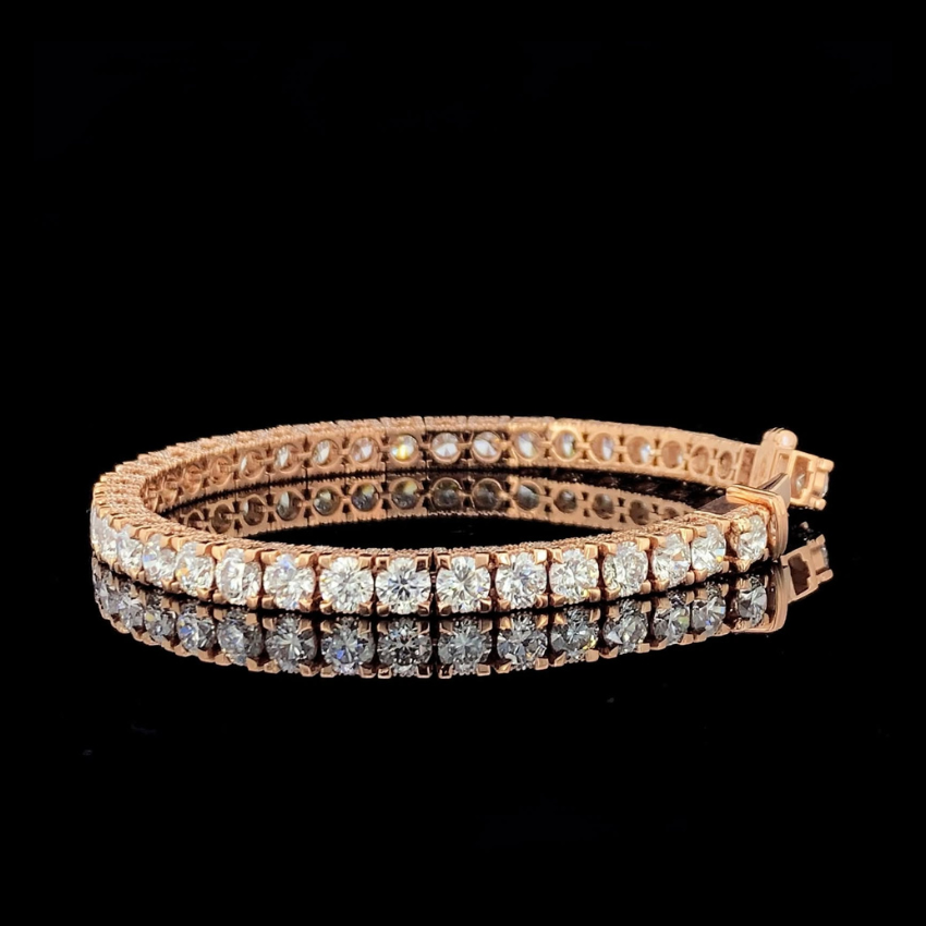 Mirano Jewels TCW 16.00CT Classic Lab Diamond Tennis Bracelet in 14K Gold