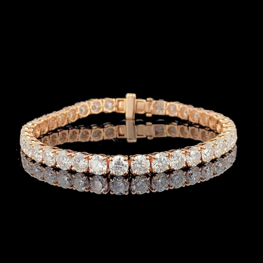 Mirano Jewels TCW 18.60CT Lab Diamond Studded Bracelet with 14K Gold