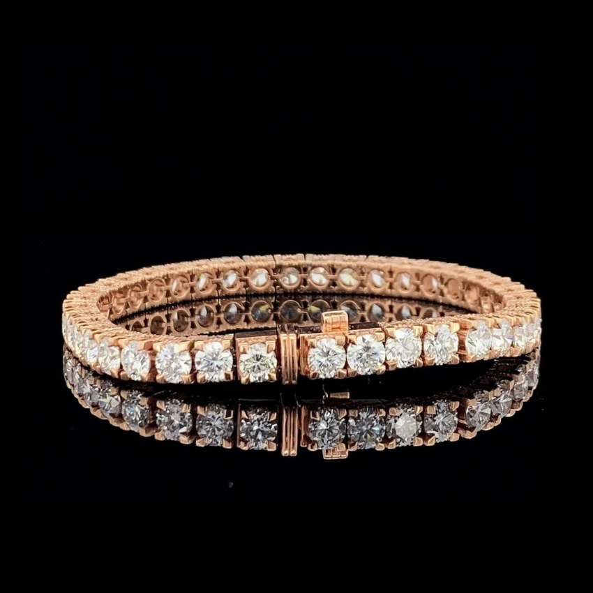 Mirano Jewels TCW 16.00CT Classic Lab Diamond Tennis Bracelet in 14K Gold