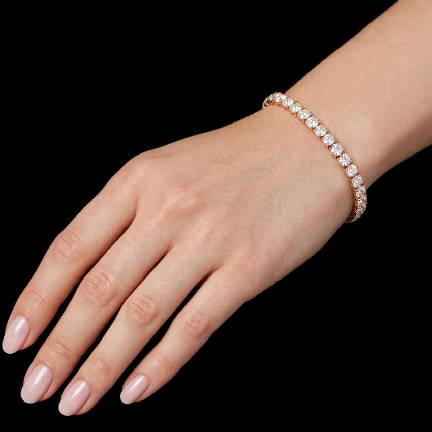 Mirano Jewels TCW 18.60CT Lab Diamond Studded Bracelet with 14K Gold