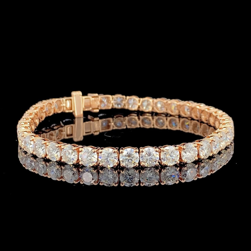 Mirano Jewels TCW 18.60CT Lab Diamond Studded Bracelet with 14K Gold