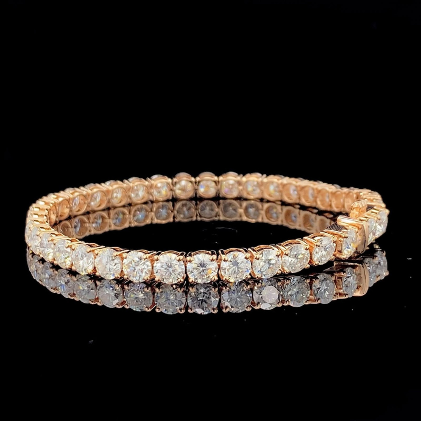 Mirano Jewels TCW 18.60CT Lab Diamond Studded Bracelet with 14K Gold