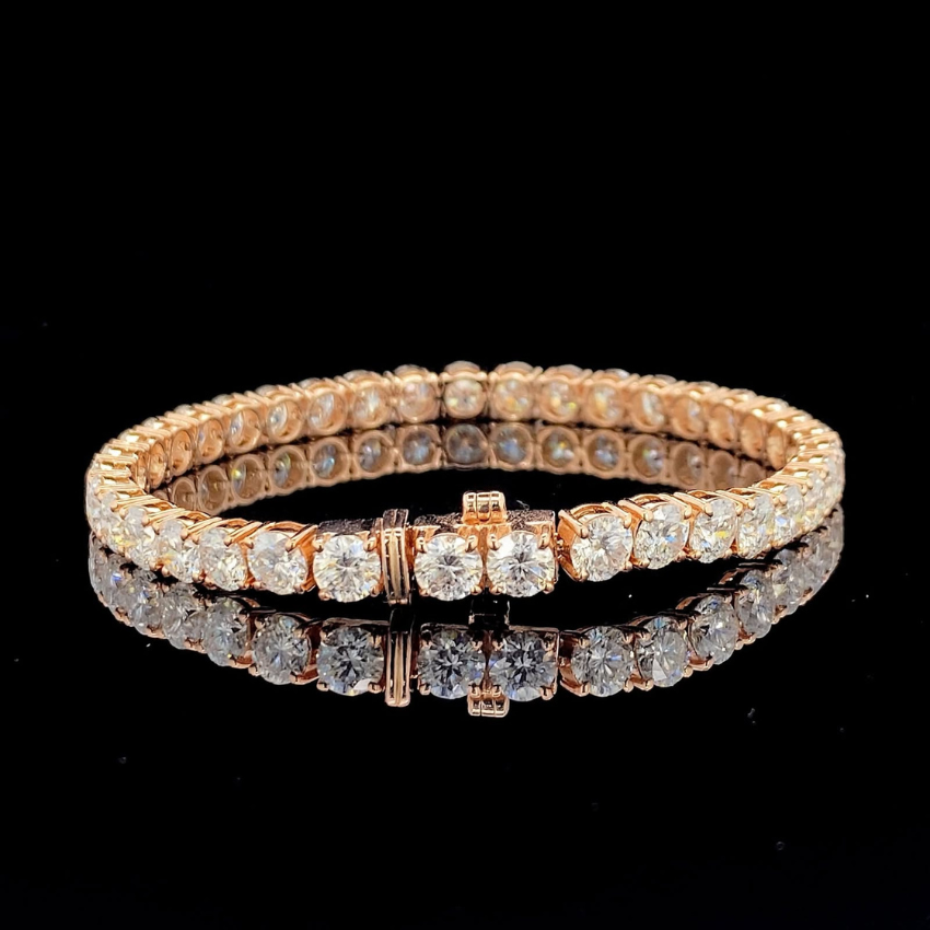 Mirano Jewels TCW 18.60CT Lab Diamond Studded Bracelet with 14K Gold