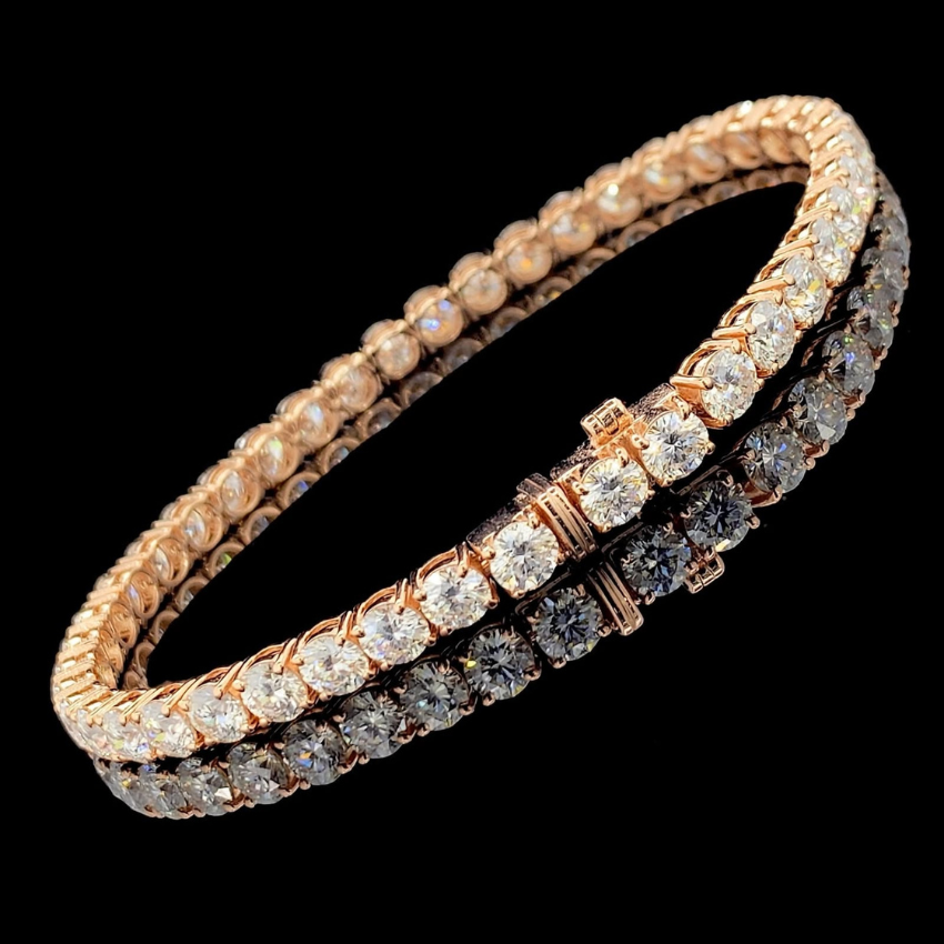 Mirano Jewels TCW 18.60CT Lab Diamond Studded Bracelet with 14K Gold
