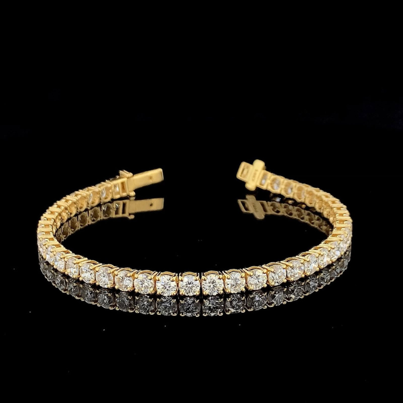 Mirano Jewels TCW 21.00CT Lab Created Diamond Tennis Bracelet in 14K Gold