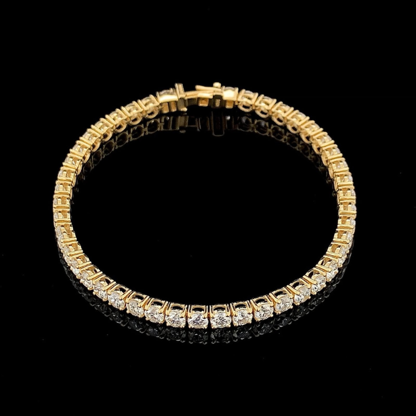 Mirano Jewels TCW 21.00CT Lab Created Diamond Tennis Bracelet in 14K Gold