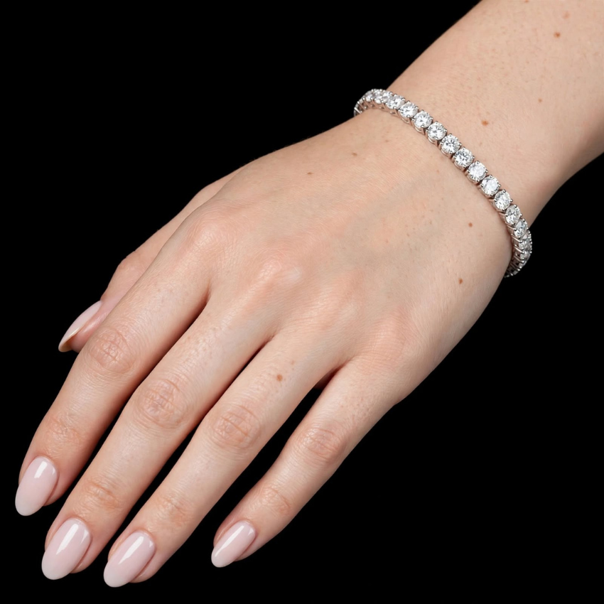 Mirano Jewels TCW 25.20CT Lab Grown Diamond Tennis Bracelet in 14K Gold
