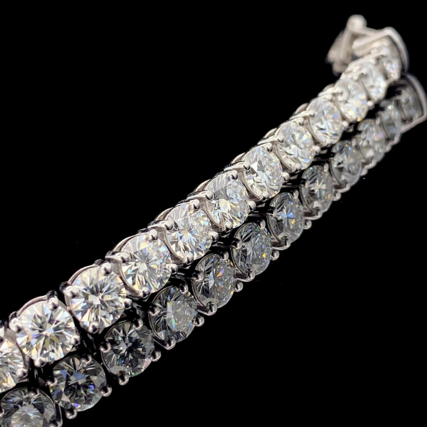 Mirano Jewels TCW 25.20CT Lab Grown Diamond Tennis Bracelet in 14K Gold