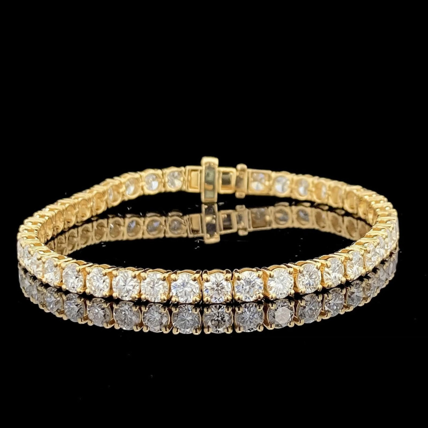 Mirano Jewels TCW 28.00CT Brilliant Lab Diamond Tennis Bracelet In 14K Gold