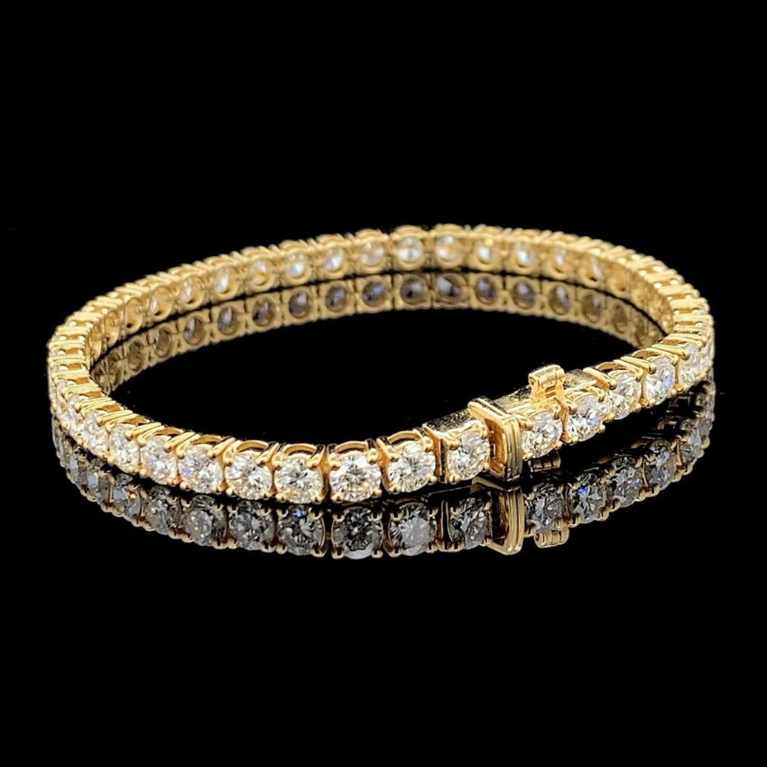 Mirano Jewels TCW 28.00CT Brilliant Lab Diamond Tennis Bracelet In 14K Gold