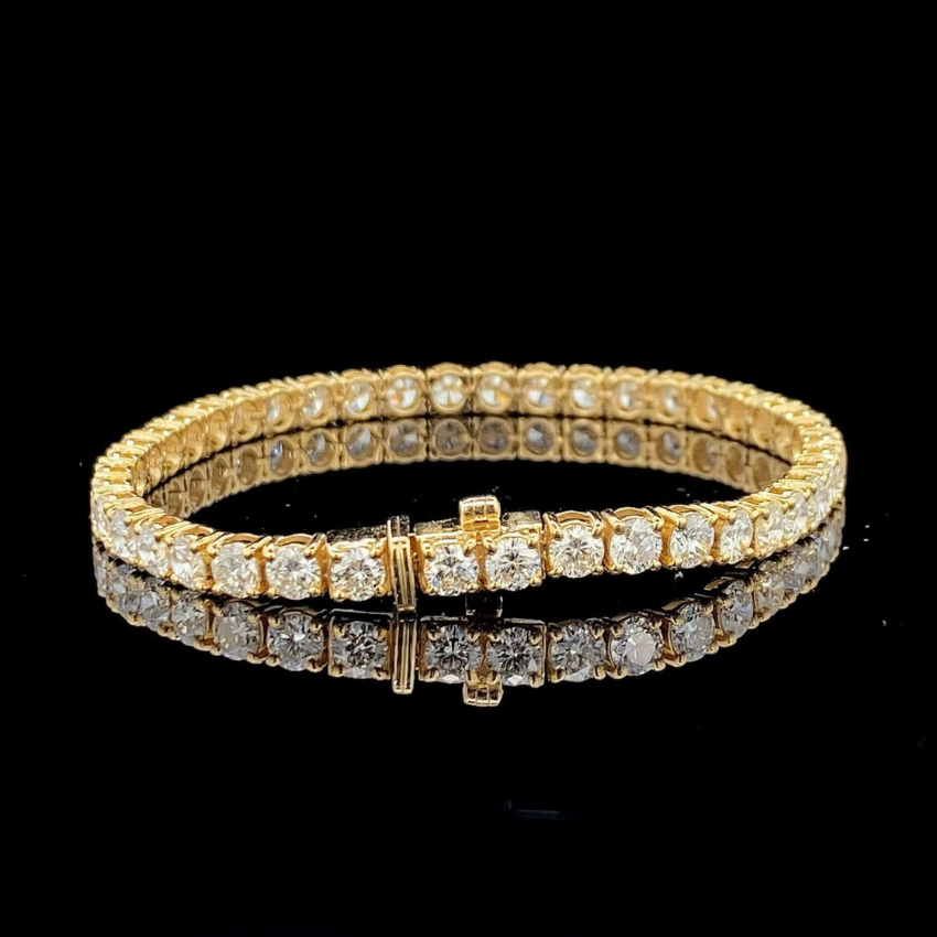 Mirano Jewels TCW 28.00CT Brilliant Lab Diamond Tennis Bracelet In 14K Gold