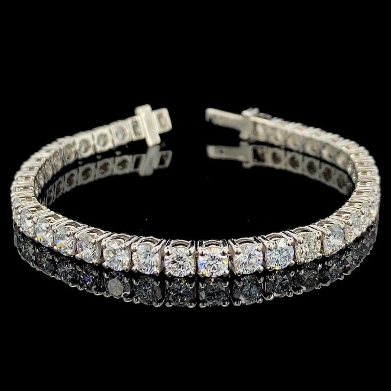 Mirano Jewels TCW 16.00 CT Lab Created Diamond Tennis Bracelet in 9K Gold