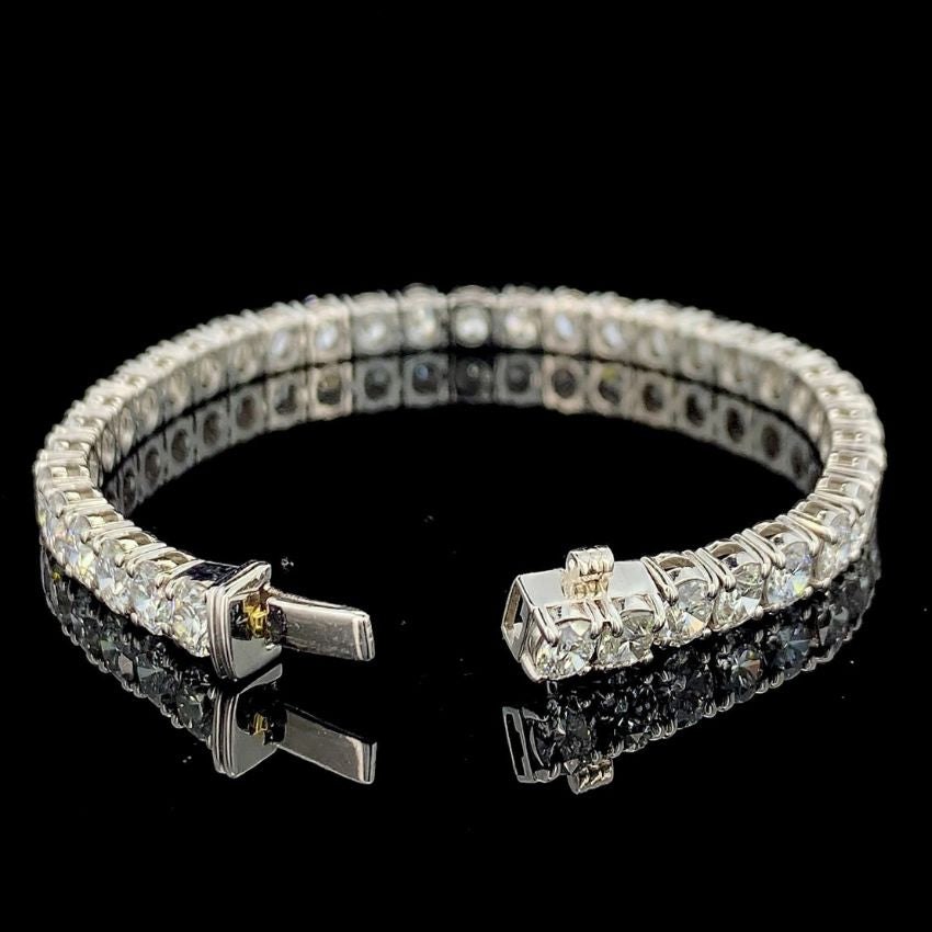 Mirano Jewels TCW 16.00 CT Lab Created Diamond Tennis Bracelet in 9K Gold