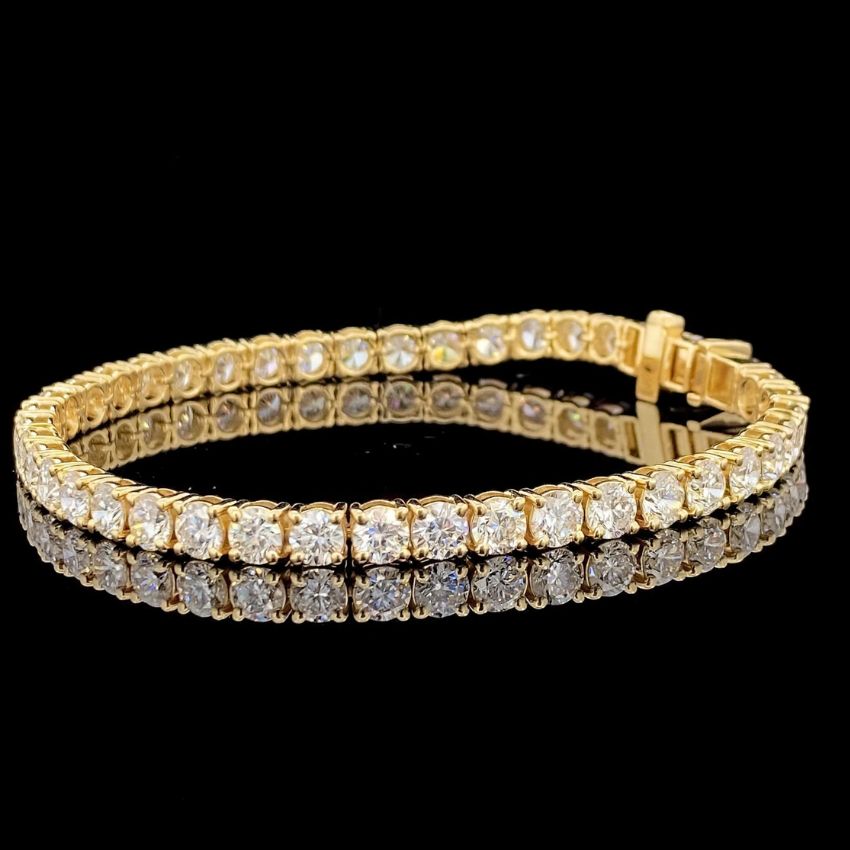 Mirano Jewels TCW 18.60 Carat Diamond Tennis Bracelet in 9K Gold